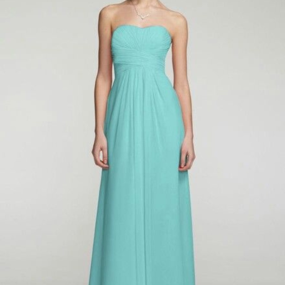 David's Bridal Strapless Dress in Spa sz. 4
